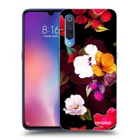Silikónový čierny obal pre Xiaomi Mi 9 - Flowers and Berries
