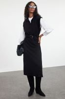 Trendyol Black Long Knitwear Sweater Dress