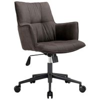 Novel OTOČNÁ STOLIČKA, mikrovlákno, čierna, tmavosivá