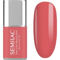 Semilac One Step 3in1 Glossy lac de unghii sub forma de gel culoare 690 Coral Pink 7 ml