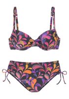 VIVANCE Bikini  ljubičasto plava / tamno narančasta / roza / crna
