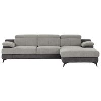 Livetastic ROHOVÁ SEDAČKA, textil, svetlosivá, tmavosivá