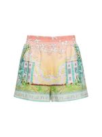 Printed Linen Shorts