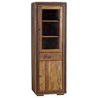 Landscape VITRÍNA, akácia, farba indického palisandra, medená, 60/175/40 cm