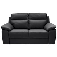 Celina Home DVOJMIESTNA POHOVKA, čierna, pravá koža