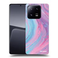 Silikónový čierny obal pre Xiaomi 14 Pro - Pink liquid