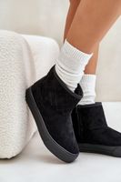 Ankle snow boots with zip insulated with fur Big Star black