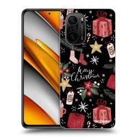 Silikónový čierny obal pre Xiaomi Poco F3 - Christmas