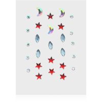 Diva & Nice Cosmetics Face Stones nalepke za obraz Red Stars 35 kos