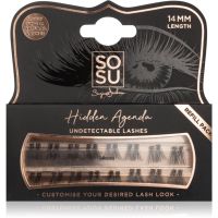 SOSU Cosmetics Hidden Agenda Undetectable Lashes knotenfreie Bündel mit selbstklebenden Wimpern 14 mm 1 St.