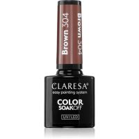 Claresa SoakOff UV/LED Color Brown гелевий лак для нігтів відтінок 304 5 гр