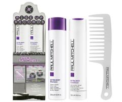 Darčeková sada pre objem vlasov Paul Mitchell Extra-Body Trio + hrebeň zadarmo + darček zadarmo