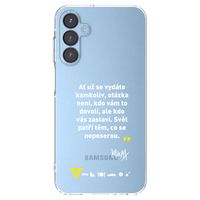 Silikónový prehľadný obal pre Samsung Galaxy A15 A156B 5G - Kazma - SVĚT PATŘÍ TĚM, CO SE NEPOSEROU