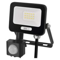 LED reflektor GLARO s pohybovým čidlem, 10 W, černý, IP54, 1000 lm, neutrální bílá