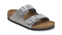 Birkenstock Arizona Kids BS Birko-Flor Narrow Fit Femei,Copii - Sandale Birkenstock - Silver - 1029468-4.5 - Size: 4.5