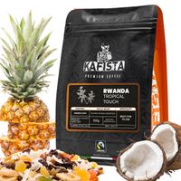 Výběrová káva Kafista "Rwanda Tropical Touch" - 100% Arabica - Zrnková Káva, Pražená v Itálii - ideální pro filtr Množství: 500g (2x250g)