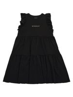 Cotton Dress W/ Swarovski Crystals