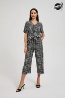 Women's pants MOODO with pattern - black