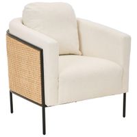 Livetastic KOKTAILOVÉ KRESLO, textil, krémová