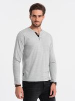 Ombre Clothing Henley Majica siva