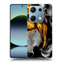 Silikónový čierny obal pre Xiaomi Redmi Note 14S - Black Gold