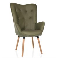 MID.YOU KRESLO UŠIAK, textil, zelená