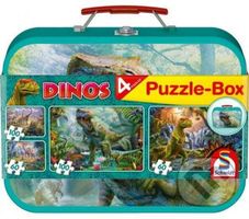 Dinosauři 4v1 (Puzzle v plechovém kufříku) - puzzle z kategorie 60 - 300 dílků