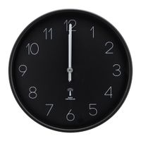 Ambia Home RÁDIOM RIADENÉ HODINY čierna 37,8 cm