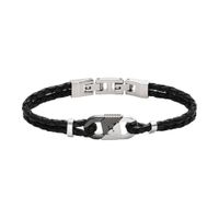 Emporio Armani Narukvica  crna / srebro