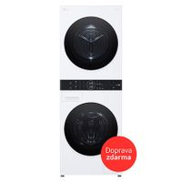 LG WashTower - 12 / 10 kg -1400 ot./min - AI DD™ - TurboWash™360°-Bílá