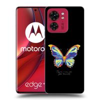 Silikónový prehľadný obal pre Motorola Edge 40 - Diamanty Black