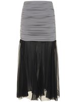 Jersey Chiffon Silk Long Skirt