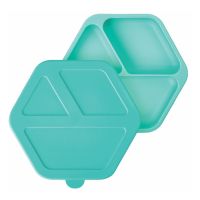 Tiny Twinkle Silicone Plate секційна тарілка з кришкою Mint 1 кс