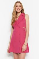 Trendyol Fuchsia gombos mellény szőtt ruha