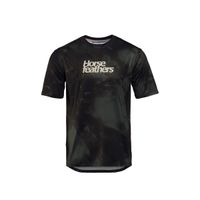 HORSEFEATHERS Bike dres Quantum - thyme camo BLACK velikost M