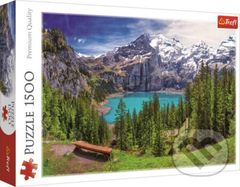 Jezero Oeschinen, Alpy - puzzle z kategorie Přírodní scenérie