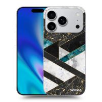 Silikónový prehľadný obal pre Apple iPhone 17 Pro - Dark geometry