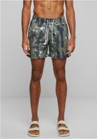 Patterned swimsuit shorts white polka dot camo aop