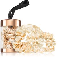 BrushArt Gift for You Slim & Midi satin scrunchie set gumki do włosów Blonde latte 3 szt.
