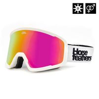 HORSEFEATHERS Okuliare na snowboard Huck - white/mirror pink