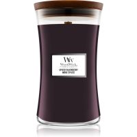 Woodwick Spiced Blackberry lumânare parfumată cu fitil din lemn 609,5 g