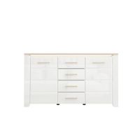 Carryhome KOMODA, biela, dub bianco, 154/88/40 cm