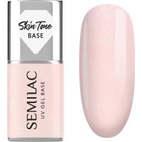 Semilac UV Gel Base Skin Tone Base Basislack für Gelnägel Farbton Glitter Rose 7 ml