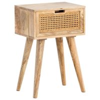 MID.YOU NOČNÍ STOLEK, mangové dřevo, přírodní barvy, 40/60/30 cm