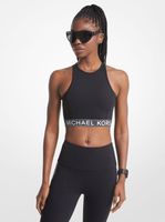 Michael Kors Top - MKGO HI NK SPORT BRA TOP čierny