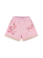 Printed Cotton Blend Sweat Shorts
