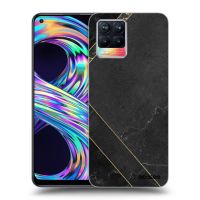 Silikónový prehľadný obal pre Realme 8 4G - Black tile