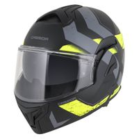 Překlopná přilba Cassida MultiFlip Korp P/J černá matná/žlutá fluo/šedá S (55-56)