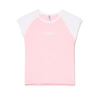 Cropp - Kratek top s potiskom - pastelno roza