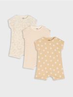 Sinsay - Rampersy 3 pack - kremowy